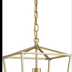 Source Unknown Gold Geometric Lantern